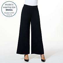 "As Is" IMAN Global Chic All Day Elegance Wide-Leg Ponte Pant