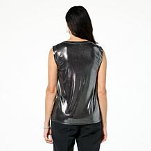 "As Is" IMAN Global Chic Crewneck Shell Tank Top