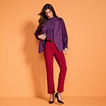 "As Is" IMAN Global Chic Luxe Faux Suede Blazer