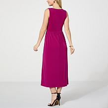 "As Is" IMAN Global Chic Runway Jersey Sleeveless Surplice Dress