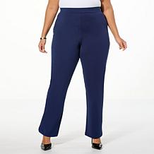"As Is" IMAN Global Chic Straight Leg Ponte Pant