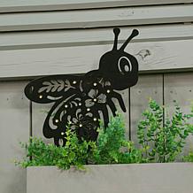 "As Is" Improvements LED Solar Silhouette Outdoor Stakes - Set of 2 