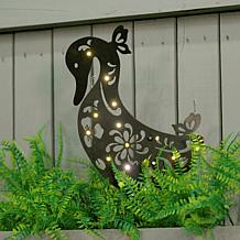 "As Is" Improvements LED Solar Silhouette Outdoor Stakes - Set of 2 