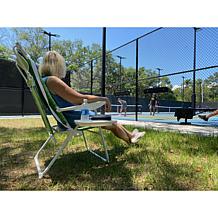 "As Is" Improvements Tall 4-Position Beach Chair with Accessories