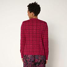 "As Is" Jaclyn Smith Button-Front Long-Sleeve Sweater Jacket