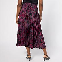 "As Is" Jaclyn Smith Pleated Midi Skirt