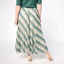 "As Is" Jaclyn Smith Printed Pull-On Seamed Detail Skirt