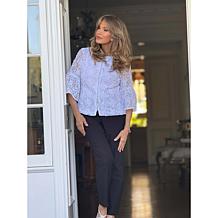 "As Is" Jaclyn Smith Stretch Tech Pull-On Pant with Zipper Pockets