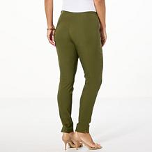 "As Is" Jaclyn Smith Tech Stretch Side Entry Slim Pull-On Pant