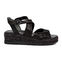 "As Is" Jambu Diana Leather Demi Wedge Sandal