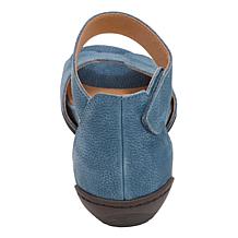 "As Is" Jambu Missy Leather Zip-Back Demi Wedge Sandal 