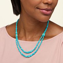 "As Is" Jay King 18" Peruvian Turquoise Beaded Station Necklace
