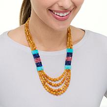 "As Is" Jay King Multigemstone Bead 4-Strand 18" Necklace