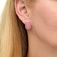 "As Is" Jay King Sterling Silver Cameo Mauve Stone Earrings