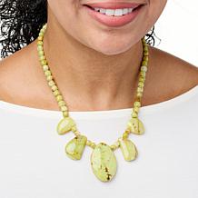 "As Is" Jay King Sterling Silver Green Opal-Chalcedony 18" Necklace