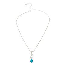 "As Is" Jay King Sterling Silver Kingman Turquoise Pendant w 18" Chain
