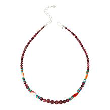 Jay King Gemstone and Multicolor Spiny Oyster Shell Bead Necklace