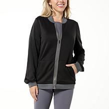 "As Is" Joy CleanBoss Luxurious Faux Suede Reversible Bomber Jacket
