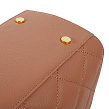 "As Is" Joy First Class Luxury Leather Quilted Handbag & Clutch Wallet