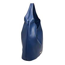"As Is" Joy Metallic Leather Hobo Slouch Bag with Wristlet