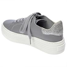 "As Is" Joy Performance Comfort Leather Sneakers with Podiatric Insole