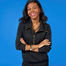 "As Is" Joy Performance Luxe Buttersoft 2pc Half Zip Top & Pant Set