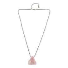 "As Is" KALIFANO Happy Buddha Carved Gemstone 30" Necklace