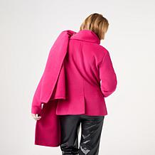 "As Is" KAP by Kaphill Melton Coat with Wrap Scarf