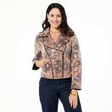 "As Is" kathy ireland® Fashion 360 Cannes Sequined Biker Jacket