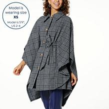 "As Is" kathy ireland® Fashion 360 Swiss Chateau Faux Wool Belted P...