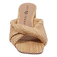 "As Is" Katy Perry Tooliped Twisted Block Heel Sandal