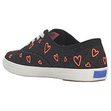 "As Is" Keds® Champion Embroidered Heart Canvas Lace-Up Sneaker