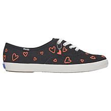 "As Is" Keds® Champion Embroidered Heart Canvas Lace-Up Sneaker