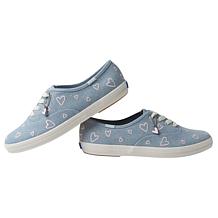 "As Is" Keds® Champion Embroidered Heart Canvas Lace-Up Sneaker