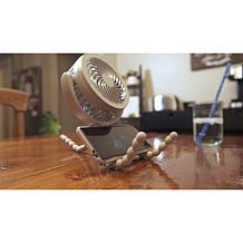 "As Is" Living Glow 5" 3-in-1 Rechargeable Fan 2pk