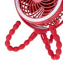 "As Is" Living Glow 5" 3-in-1 Rechargeable Fan 2pk