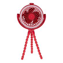 "As Is" Living Glow 5" 3-in-1 Rechargeable Fan 2pk