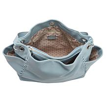 "As Is" London Fog Amara Whipstitch Crossbody Strap Shopper Hobo Bag
