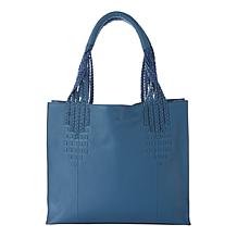 "As Is" Lucky Brand Mina Braided Handle Leather Tote