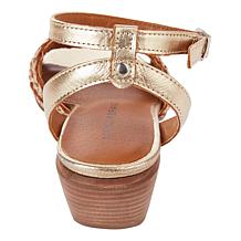 "As Is" Lucky Brand Modessa Leather Woven Sandal
