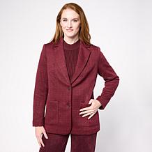 "As Is" Mark & James by Badgley Mischka Onyx Tweed Knit Blazer
