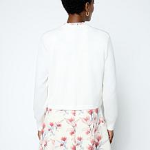 "As Is" Mark & James by Badgley Mischka Ruffle Neck Cardigan