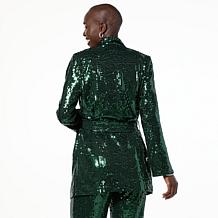 "As Is" Mark & James by Badgley Mischka Sequin Self Tie Jacket