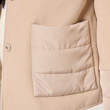 "As Is" MarlaWynne Melton Coat with Quilted Details