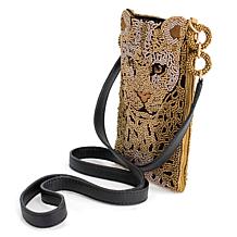 "As Is" Mary Frances Hand-Beaded Crossbody Phone Bag