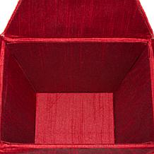"As Is" Mary Frances Scarlet Bloom Hand-Beaded Top Handle Bag