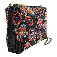 "As Is" Mary Frances Well Suited Hand-beaded Crossbody Handbag