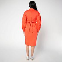 "As Is" Megan Renee Grommet Button Down Poplin Dress