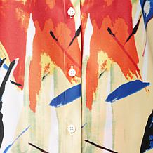 "As Is" Megan Renee Hammered Satin Buttoned Down Top