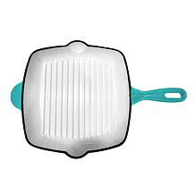 "As Is" Mesa Mia by Jenny Martinez 10.5" Enameled Cast Iron Grill Pan